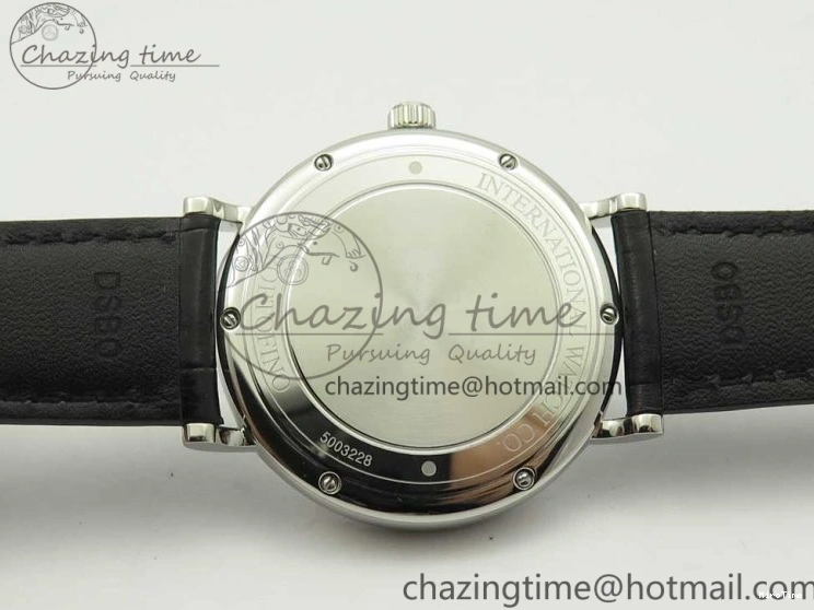 MIROTIME 0102 Portofino Automatic SS FKF 1:1 Best Edition White Dial SS Markers on Black Leather Strap A QuickDry 7138